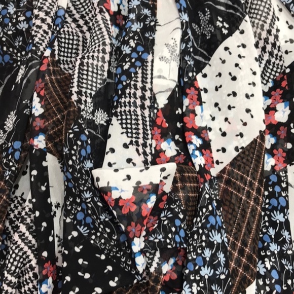 Tommy Hilfiger Printed Faux-Wrap Peasant Dress - Picture 4 of 7